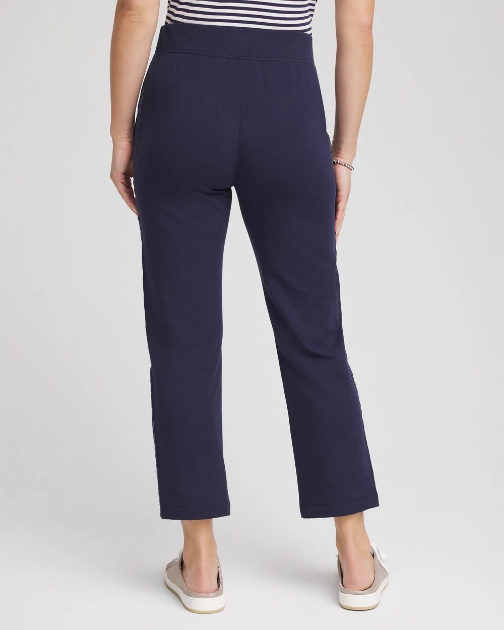 Chico's Zenergy® French Terry & Chambray Tapered Pants at